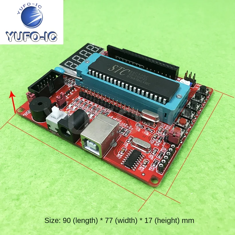 2pcs 51 Single Chip Microcomputer System Board / Anti-Smashing Shoes Board / Development Board Support Smart Car (Support AVR)