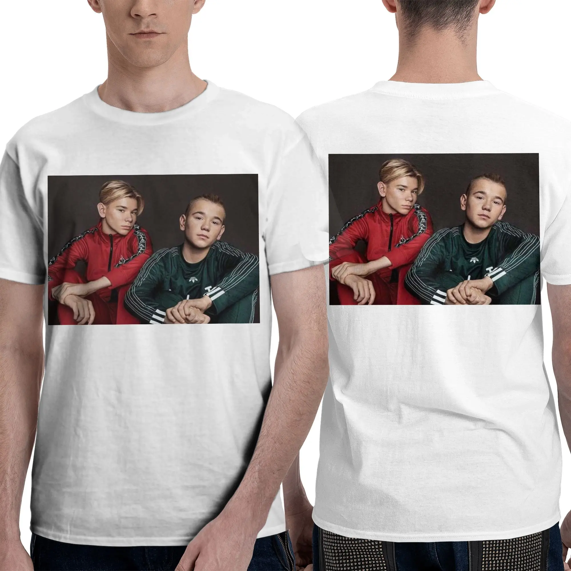 100% Cotton Marcus And Martinus Sweden Norway Eurovision T-Shirt Men's Double Sided T Shirt Men Crew Neck Shirts Tops Oversized