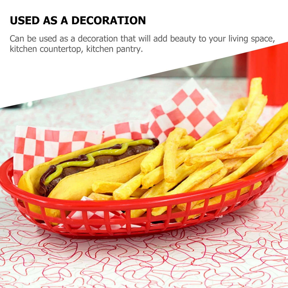 

10pcs Snack Basket Baskets Baby Tray Food Serving Container Vegetarian Diet Plastic Sundries Bread Fruit HOLDER