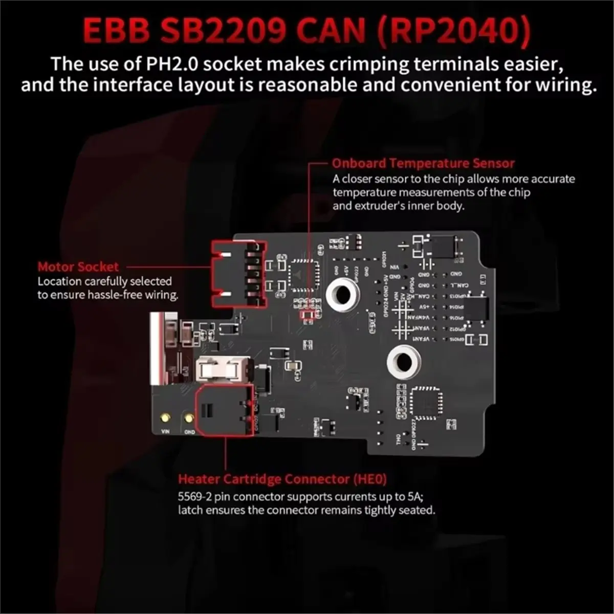 A003  EBB SB2209 SB2240 CAN V1.0 StealthBurner for SB Hotend Klipper Canbus Head Tool 3D Printer DIY Parts
