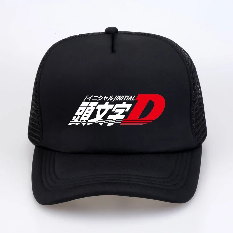 AE86 Japan Anime Initial D Baseball cap Men Summer Cool Mesh Breathable Trucker hat Homme Racing Drift Car Graphic hats