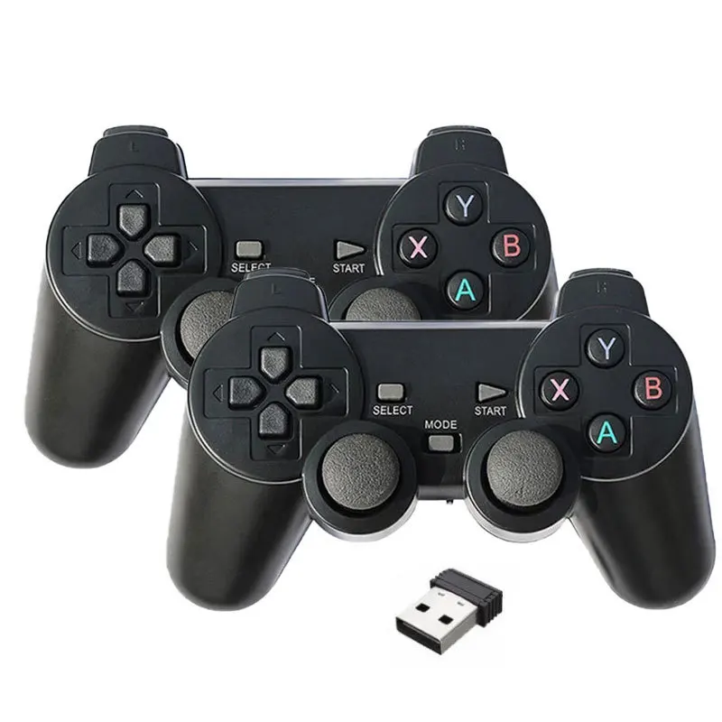 Twin Game Controller 2.4G Wireless Joystick Double Gamepad for Android TV Box PC PS3