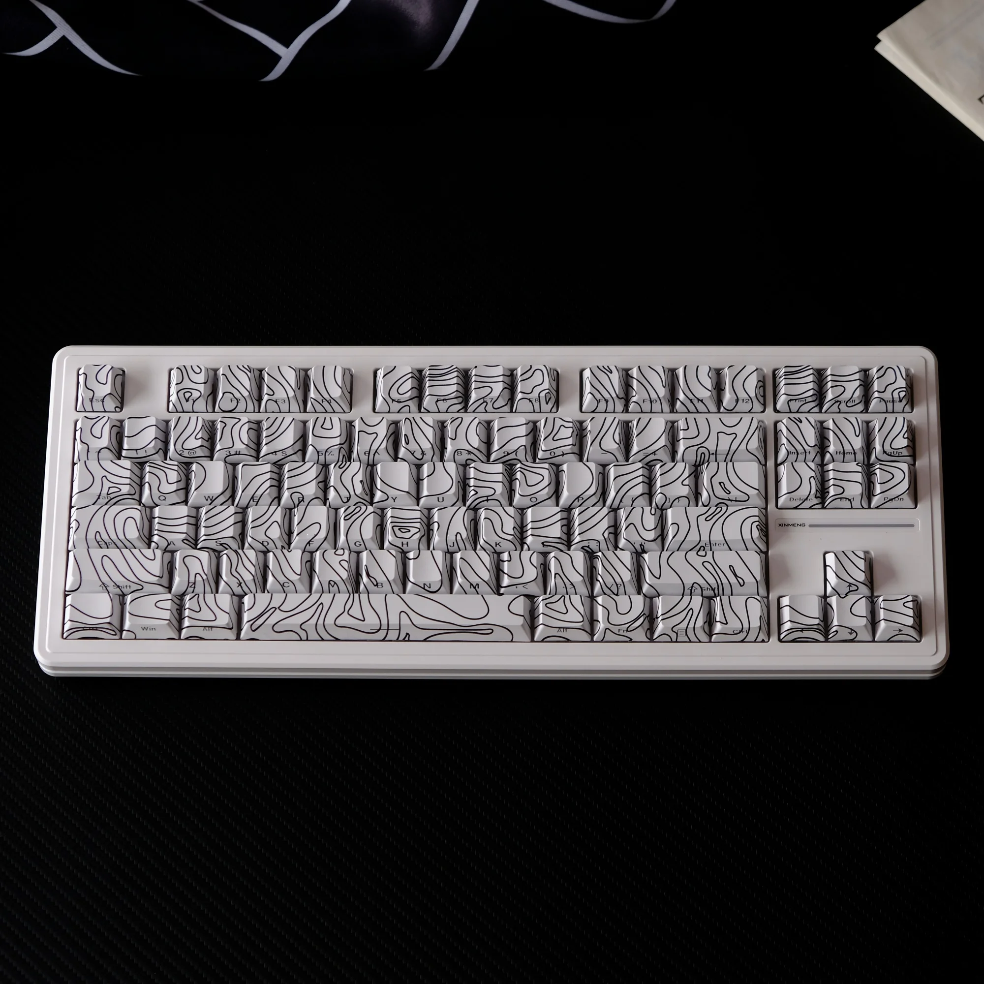 Imagem -06 - Teclas Topográficas para Cherry Gamer Pbt Dye Sub Side Print Brilho Através Backlit Teclado Mecânico 131 Chaves