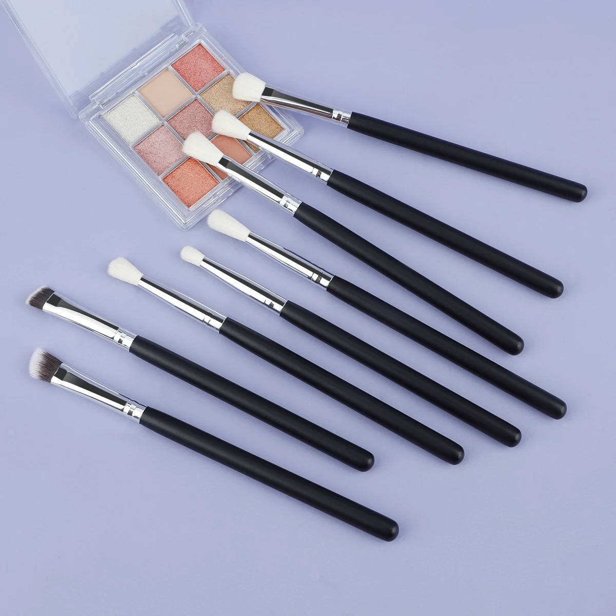 Professional 8pcs Classic Natural Eye Makeup Brushes Set Eyeshadow Eyebrow Blending Smokey Black Beauty Make up Brushes