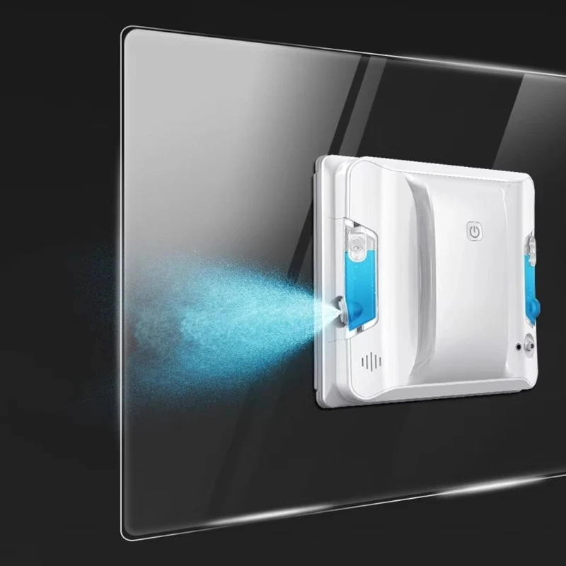 

Smart Robotic Window Cleaner Ultrasonic 2-Way Spray Voice Assistant Automatic Glass Cleaner Electric Window Household