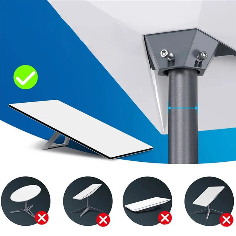 【Home-Tools!】For Starlink Gen 3 Antenna Mounting Bracket Base Kit With Tools And Cable Clamp For 32 To 62Mm Pole Pipe