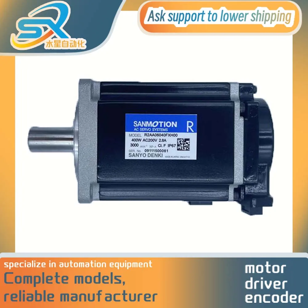 

100% TEST OK SANYO DENKI 400w Mini Servo Motor R2AA06040FXH00