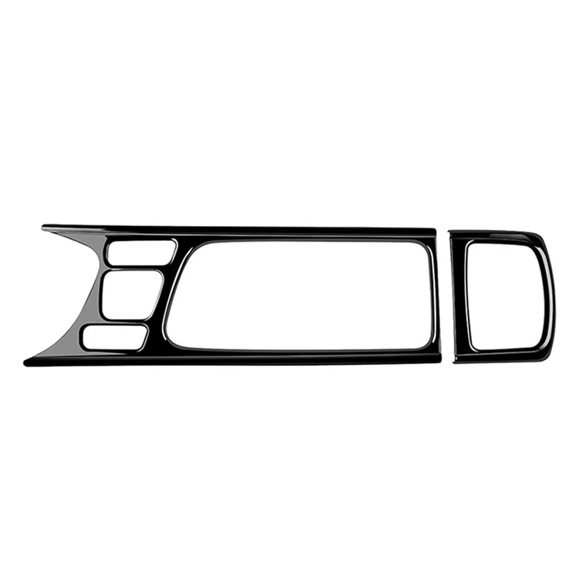 2Pcs Center Console Panel Water Cup Holder Cover Trim Sticker for Toyota Yaris CROSS 2021 2022 2023 RHD Black