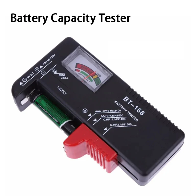 BT-168 Universal Battery Capacity Tester Battery Volt Checker for AA AAA 9V 1.5V Voltage Meter Button Cell Battery Tester