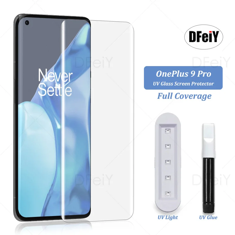 

DFeiY UV Glass for OnePlus 9 Pro Full Coverage UV Screen Protector for OnePlus 10 Pro Tempered Glass Film