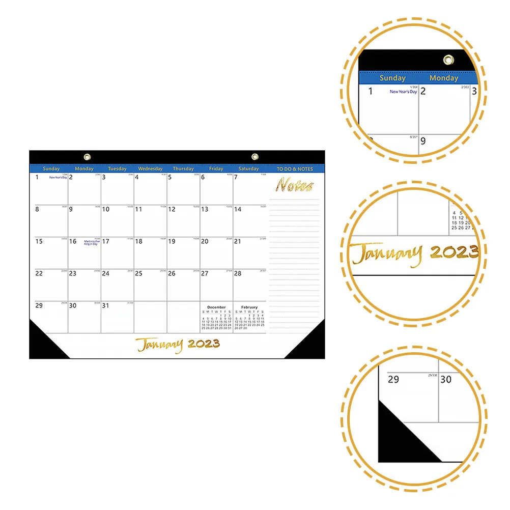 

Family Wall Calendar English Version Monthly 2023 Hanging Calendar Sturdy Daily Use Household Room Office Planner Holiday