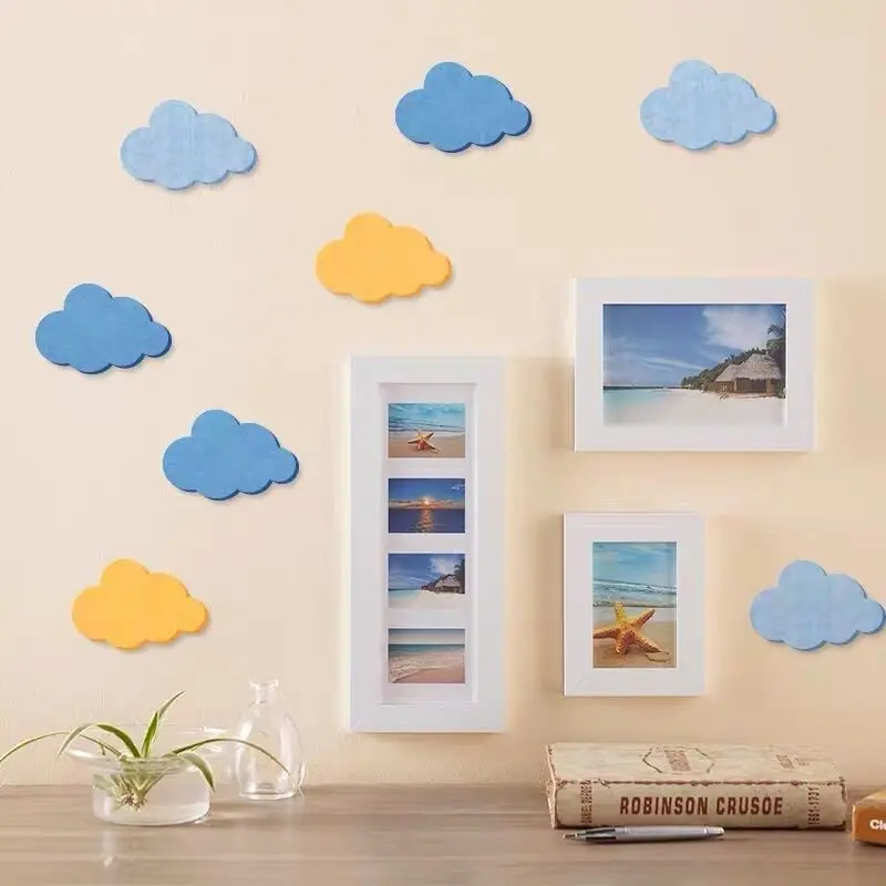 

Simple Felt Small Cloud Wall Sticker Children's Room Decoration Kindergarten Photo Display Message Board Bedroom Decor Wallpaper