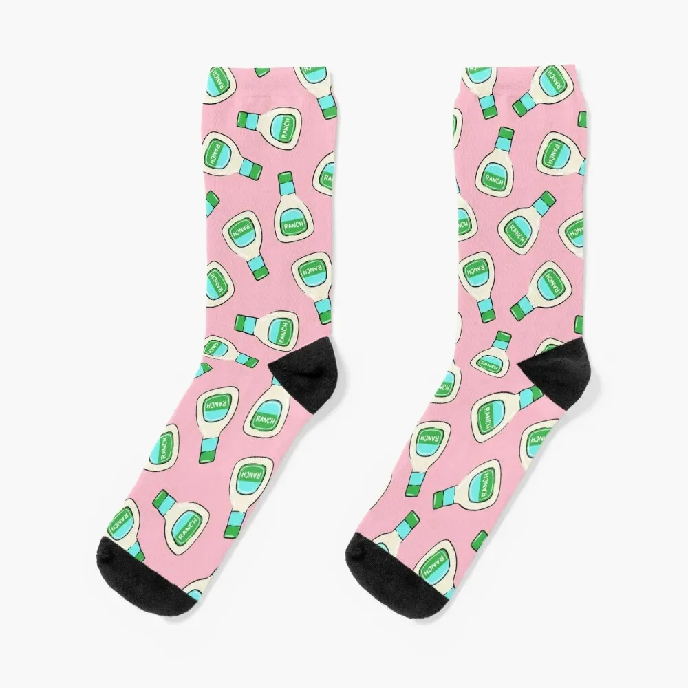 

Ranch - salad dressing bottle (pink) Socks funny sock cool Socks For Men Women's