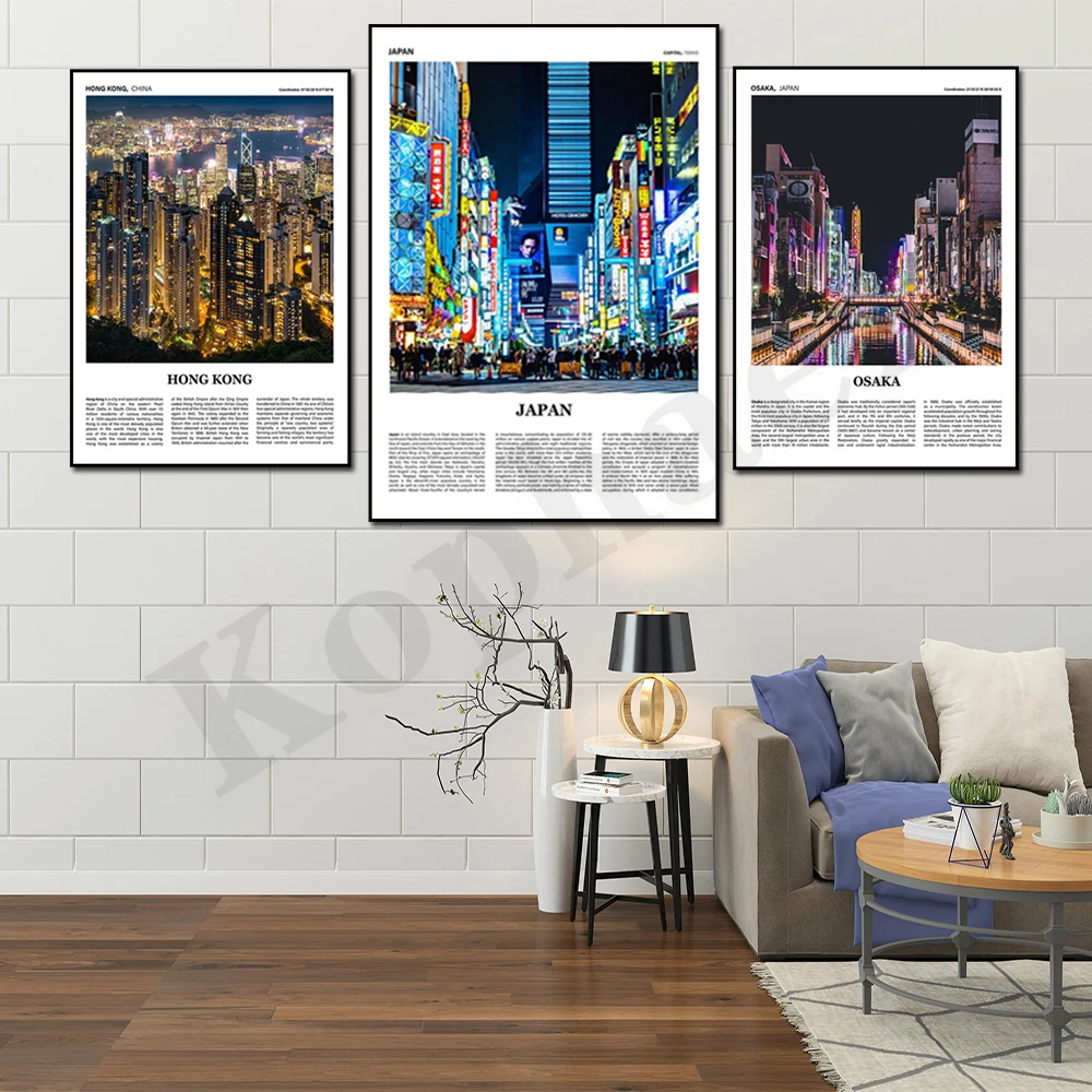 Hong Kong Skyscrapers China St Basil's Cathedral Russia Mount Fuji Japan Japan Incheon Busan Cityscape Travel Wall Art Poster