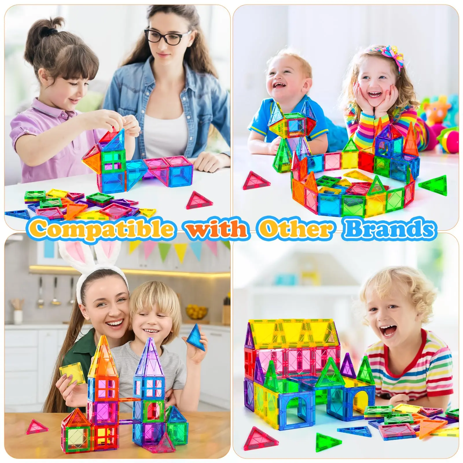 Large 60 Pieces of Colored Window Magnetic Pieces Are Suitable for Children to Learn Skills During Holidays or Birthdays