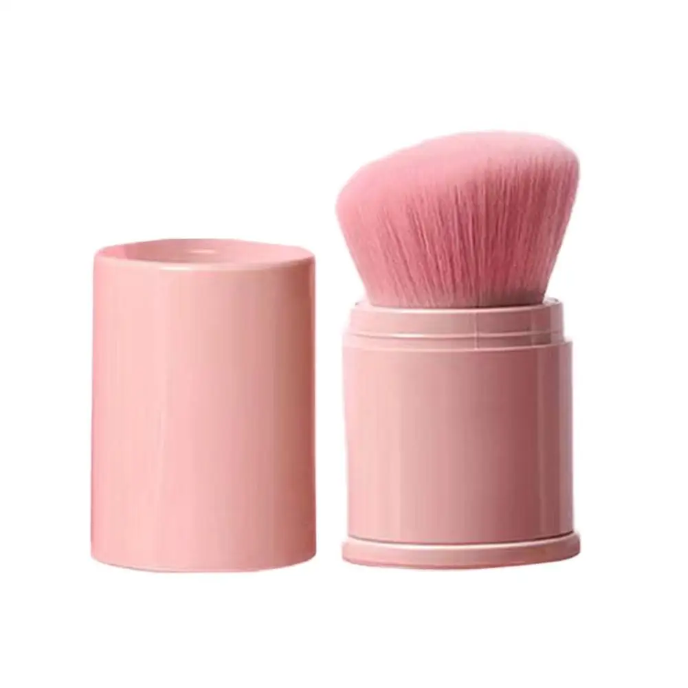 1pcs Portable Retractable Makeup Brush Loose Powder Hair With Telescopic Fiber Brush Makeup Blush Tool Soft Cover N9S4