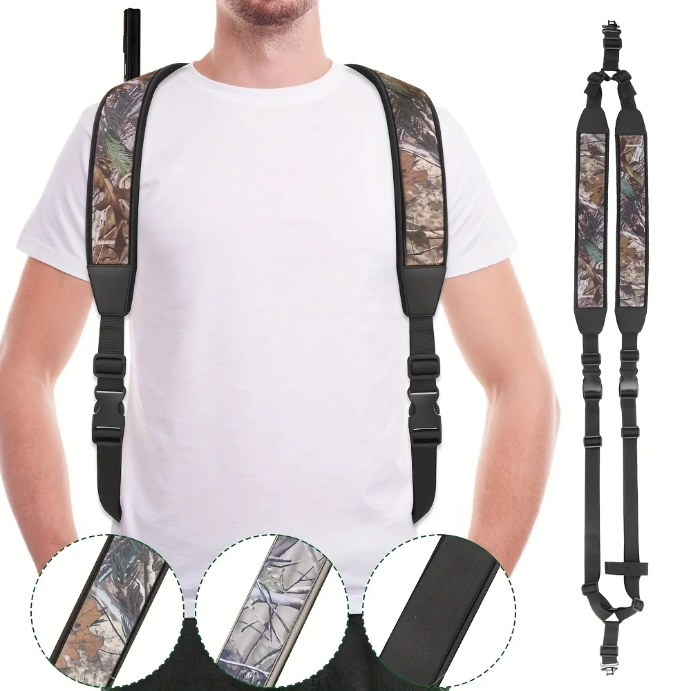 

Tactical Heavy Duty Gun Strap Quick Detach Shotgun Rifle Hunting Backpack Sling with QD Swivels for Hunting Paintball Shooting