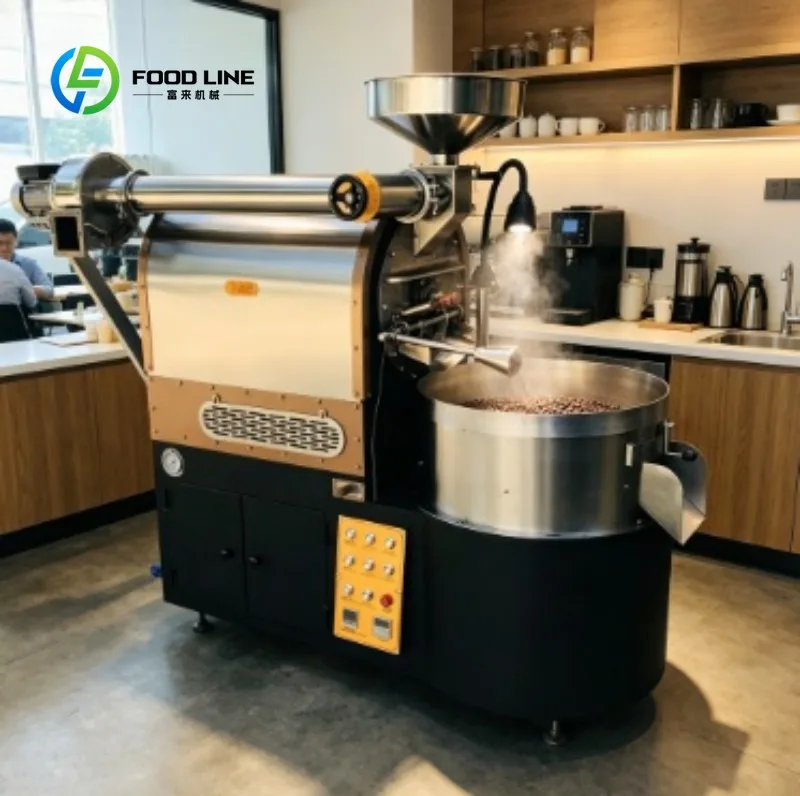 Coffee Bean Roaster Transparent Lid and Adjustable Timer, Drum Coffee Roasting Machine for Fresh Coffee Bean Roasting Experience