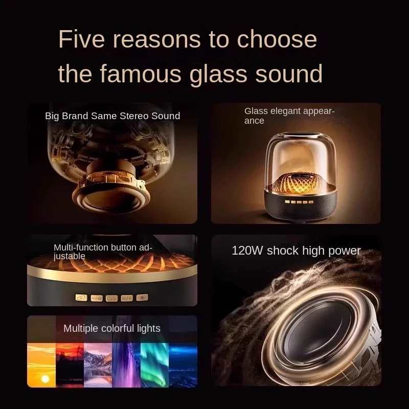 Liuli الجيل الرابع سمّاعات بلوتوث سطح المكتب RGB مضخم صوت لاسلكي محيط الضوء المتكلم