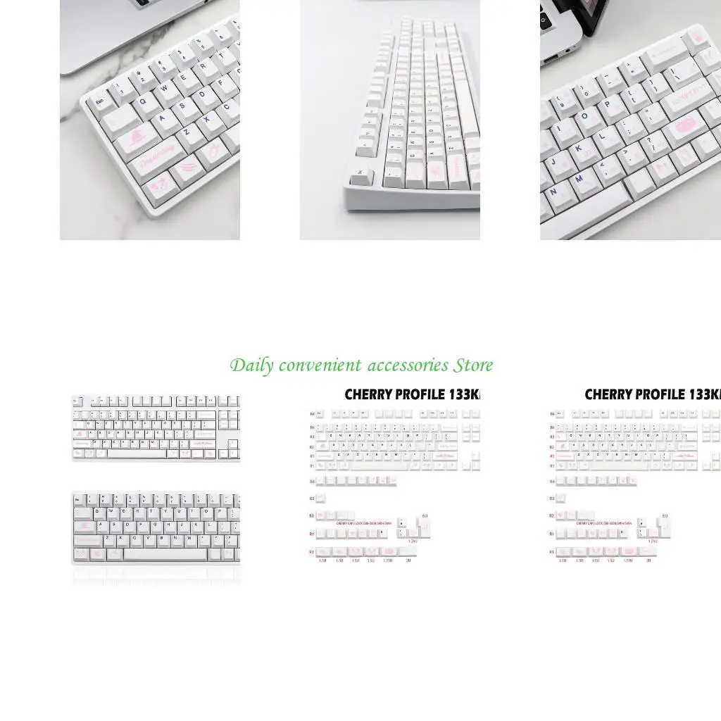 

97QB 133 Keys Dreaming Girl PBT Dye Subbed Keycap For Mx Switch Mechanical Keyboard