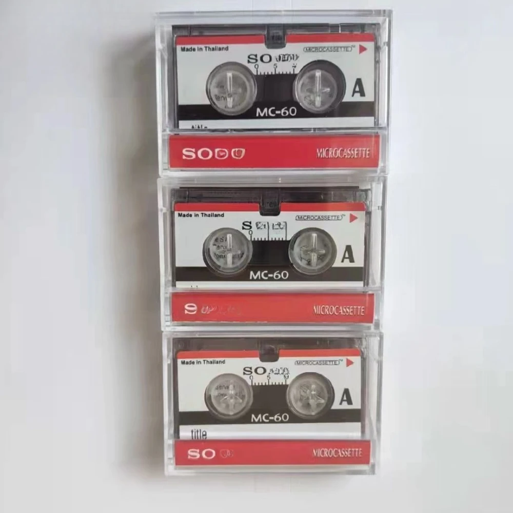 3PCS Mini Interview Tape MC-60 Minute Mini Recording Tape Interview Machine Cassette