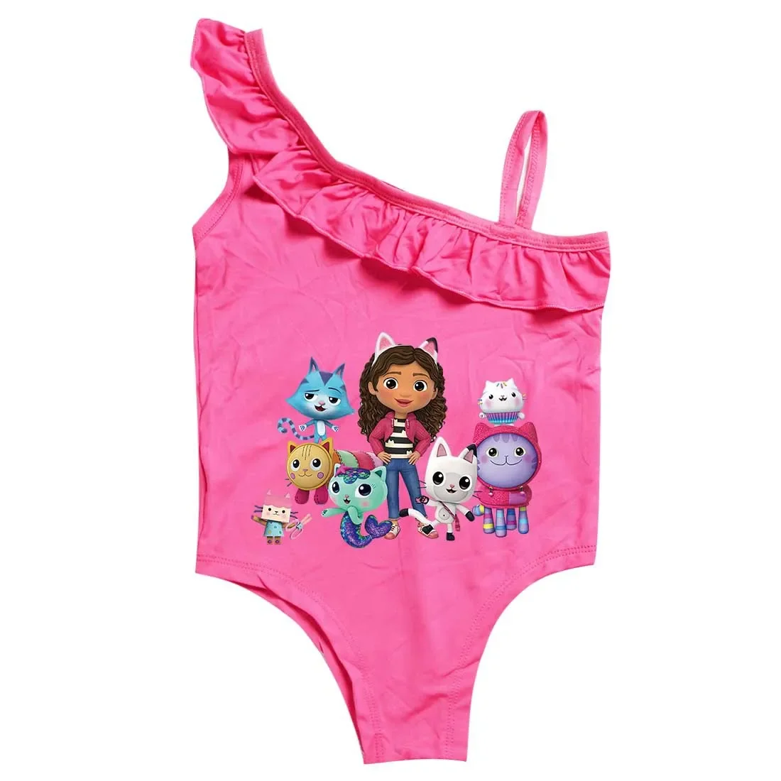 Kids Gabby Cat Swimwear Gabby\'s Dollhouse Girl Swimsuit One Piece Swimsuit for Baby Girls Toddler Beachewear