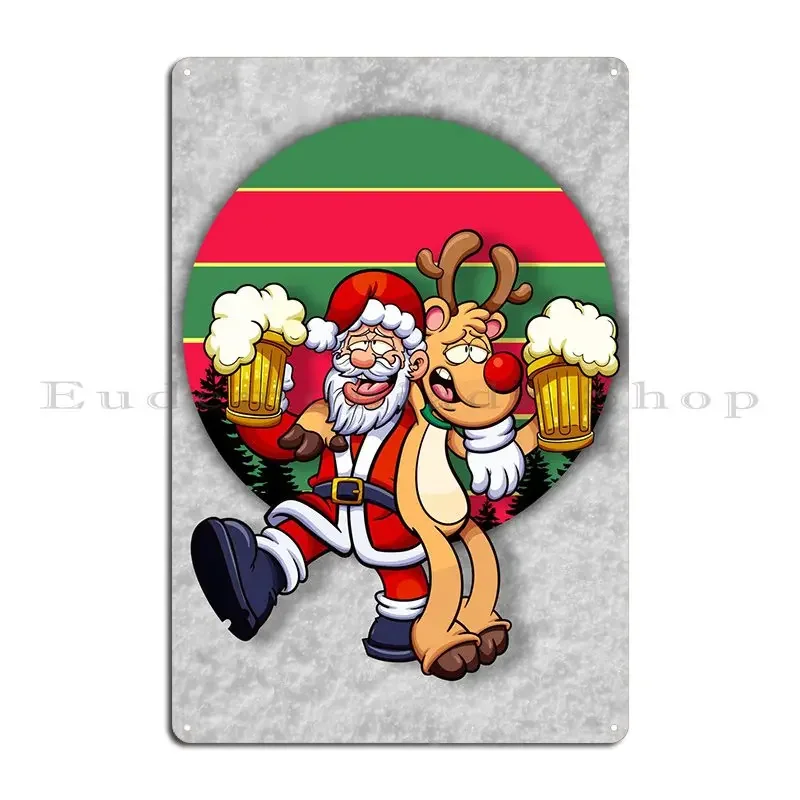 سانتا على المياه عائم سانتا مع الحصان زخرفة المعادن تخصيص اللوحات نادي حفلة تين تسجيل ملصق
