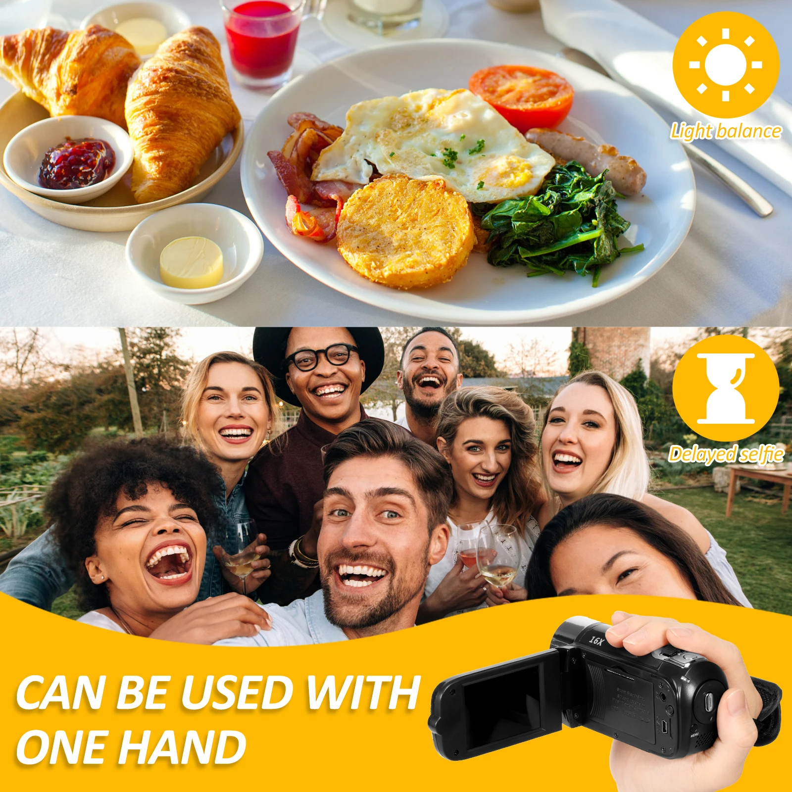 Appareil photo numérique portable caméra jouet pour enfants avec écran d'affichage 2.7 pouces caméscope Zoom 16X caméscope caméra vidéo caméscope pour enfant