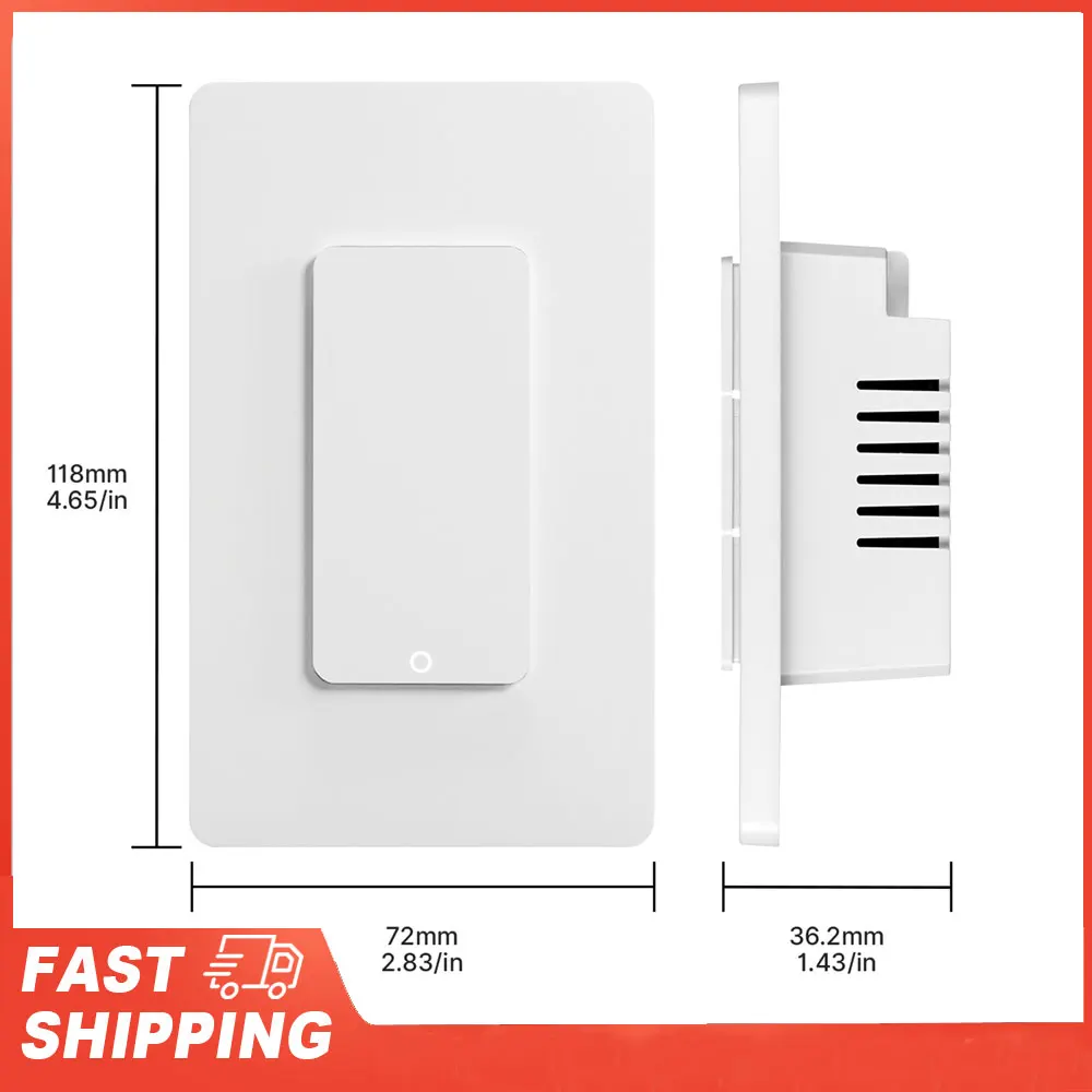 

Matter WiFi Glass Switch Wall Touch Light Switch Glass Panel APP Wireless Remote Control Smart Home Control Countdown Timer