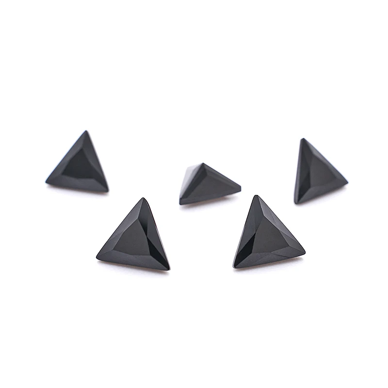 

Wholesale Cubic Zircnia Loose Beads Triangle Shape White Black Color Synthetic CZ for DIY Earring Necklaces Jewelry Watches