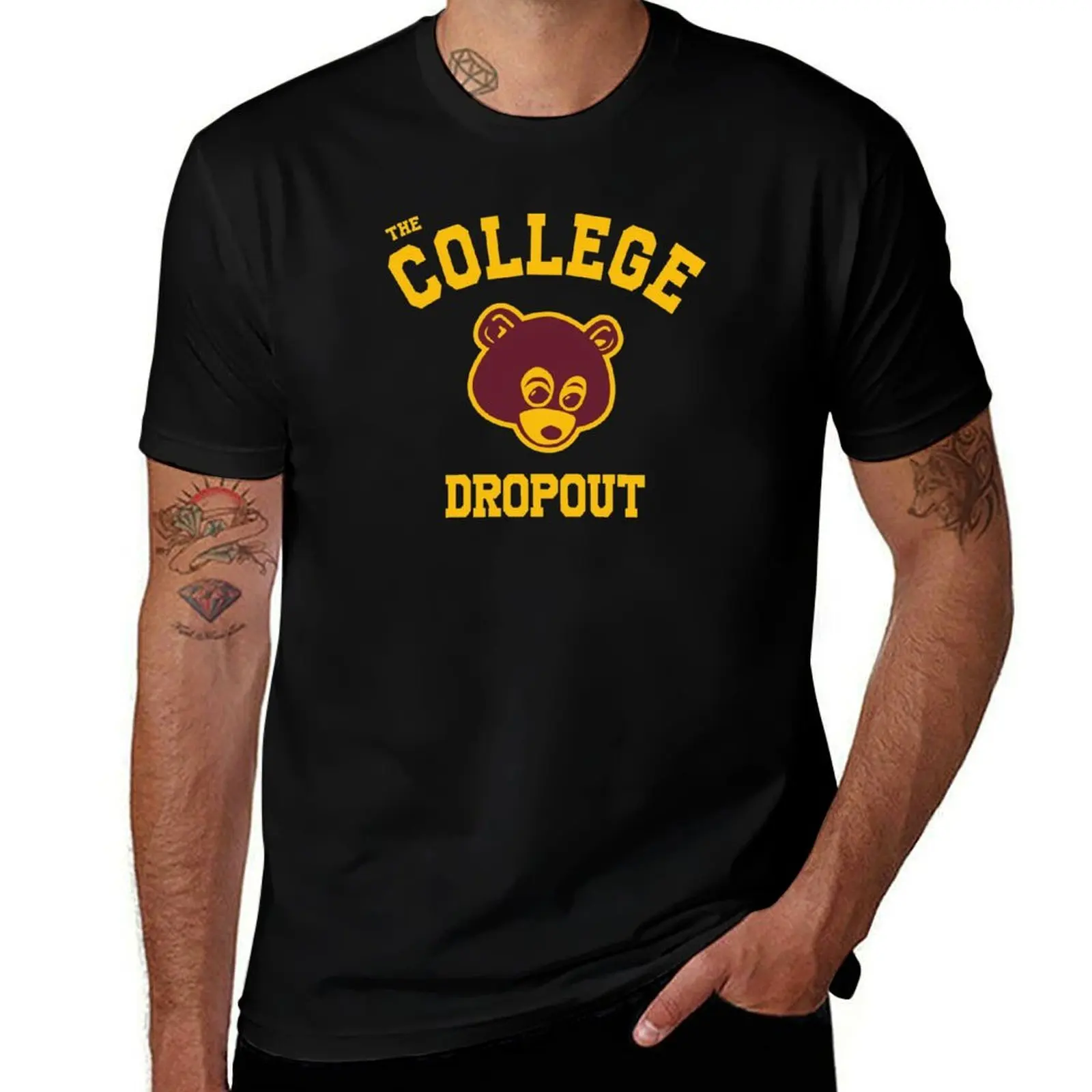 

Bear Doll Dropout College T-Shirt anime clothes korean fashion mens t shirt