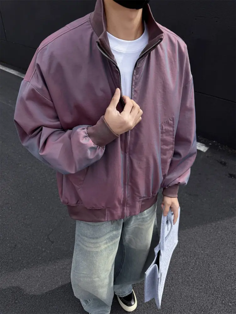 

Cleanfit Men's Casual American Sle Flight Jaet Loose Fit Spor Outerwear Polyester Nylon Blend Spring Autumn Wear