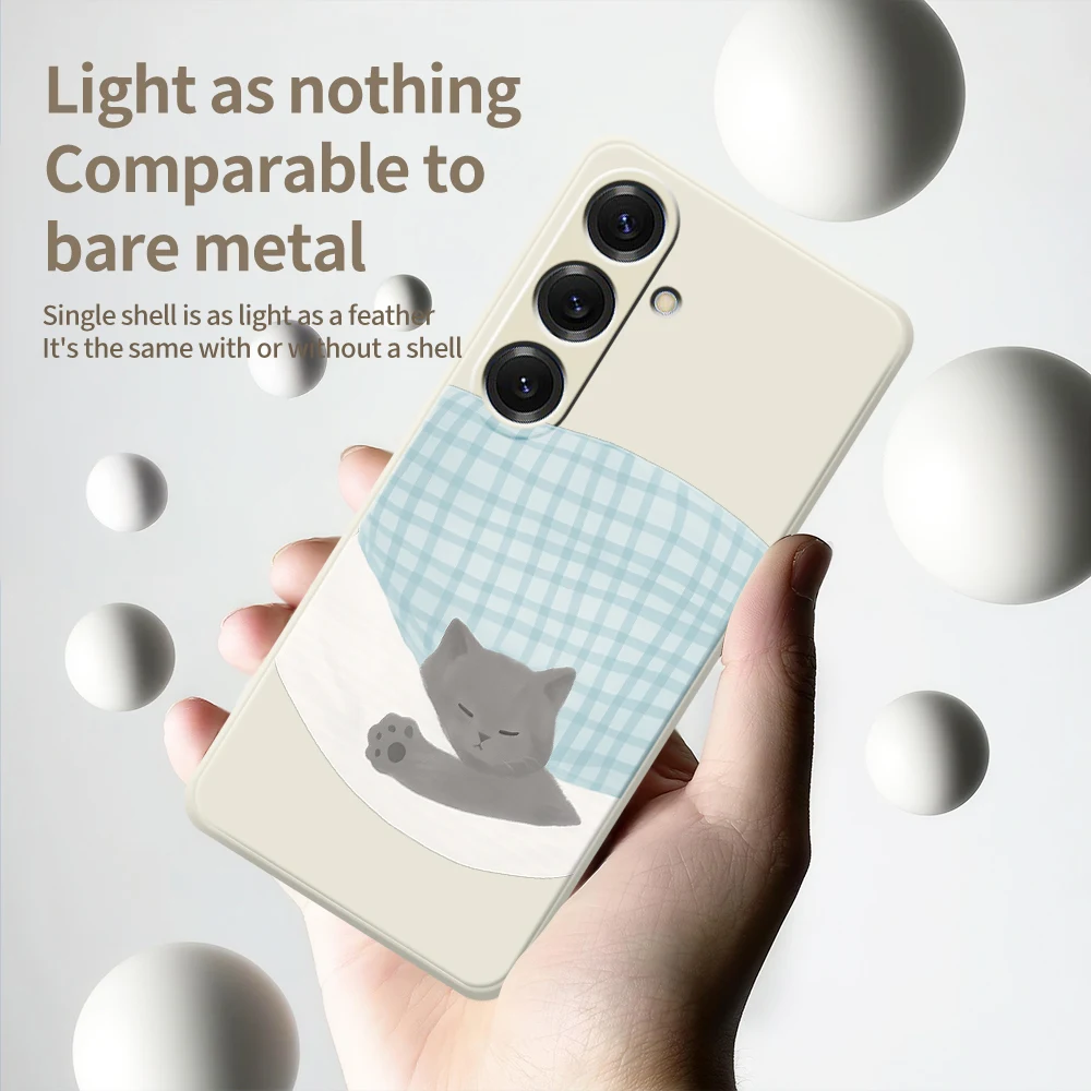 Custodia per telefono Cat Bed Wind per Samsung Galaxy S25 S24 S23 S22 S21 S20 Ultra Plus S20FE S21FE S23FE S24 FE S10 Plus Cover morbida