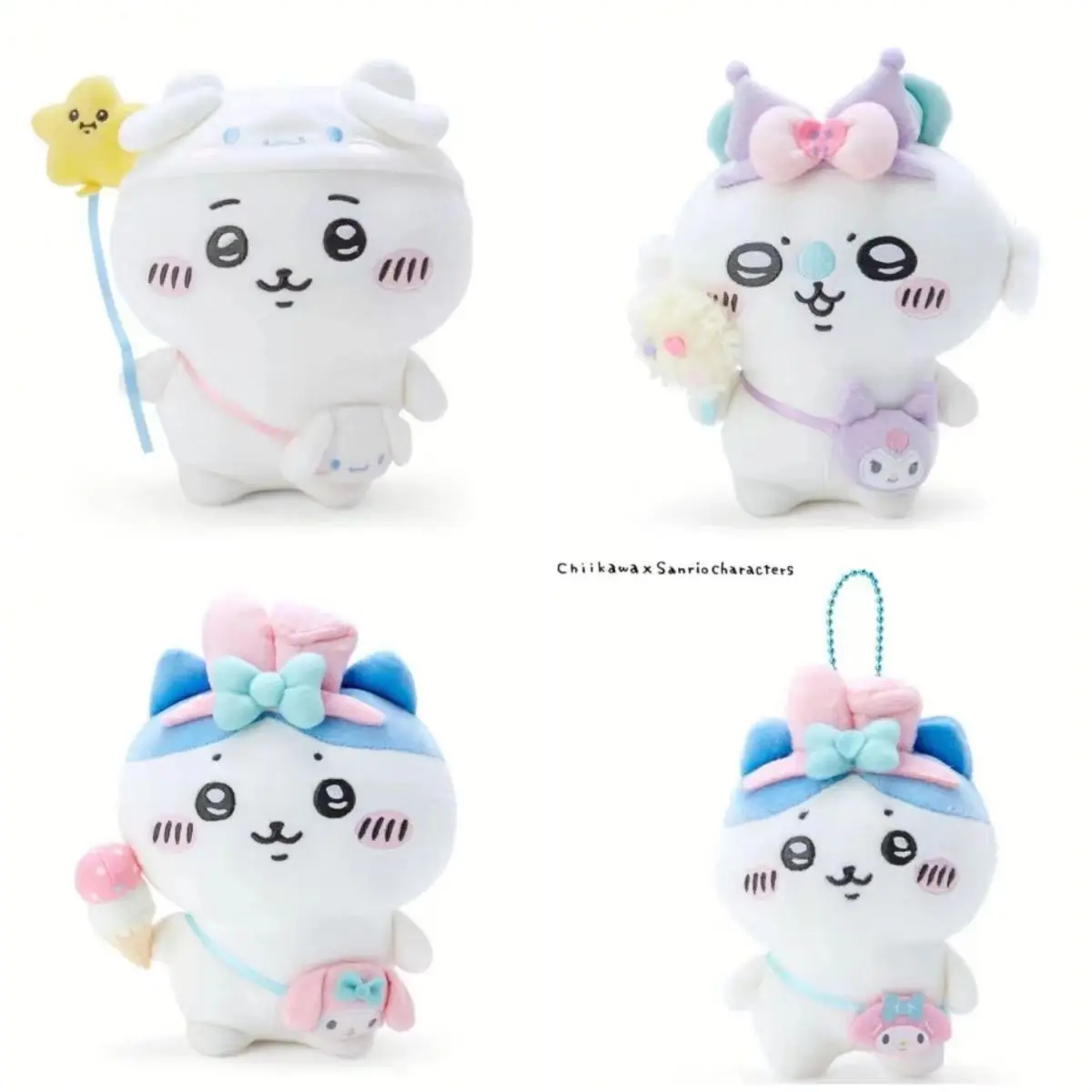 2024 Hot Plush Toys Chiikawa Sanrios Usagi Hachiware Collaboration Doll Pendant Cute  Kohachi Usaki Birthday Gift for Friends