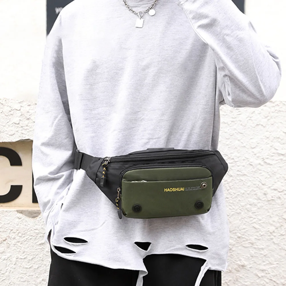 

Men Travel Chest Bag Adjustable Strap Fitness Mobile Phone Bag Wear-Resistant Marathon Fanny Pack Running Accessories