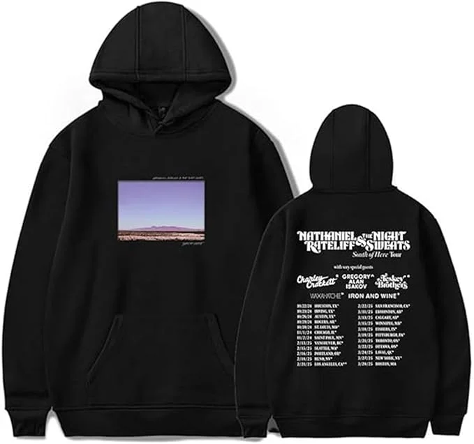 Nathaniel Rateliff Merch South of Here Tour 2025 풀오버 스웨트셔츠