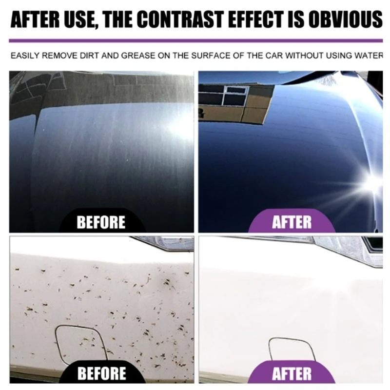 37JE Long Lasting Hydrophobic Car Coating Sprays Waterless Car Cleaner 3 in 1 for Enhanced Paint & Glossy Finish
