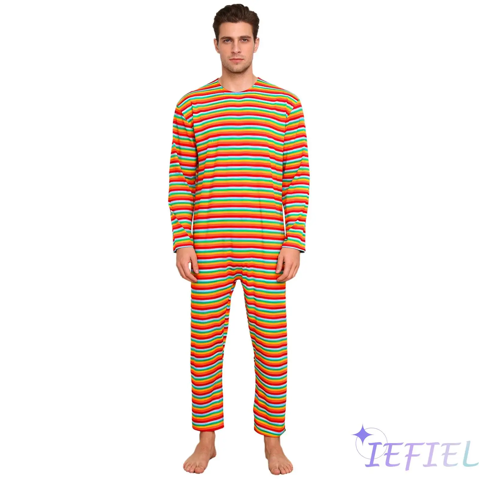 

Универсальный комбинезон для взрослых с защитой от расстегивания, на липучках сзади, в полоску, с отрывными элементами для ухода, ночная одежда