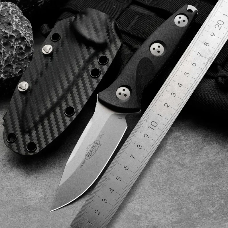 HUANGFU M390 powder steel outdoor knife wilderness survival adventure rescue knife fixed blade hunting knife man gift G10 handle