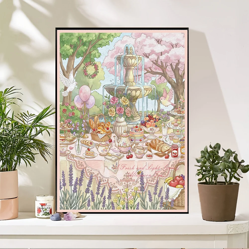 

500/1000/1200/2000PCS Puzzles Magic Spring Garden Tea Party Jigsaw DIY Modern Home Decor Family Game Toys As A Holiday Gift