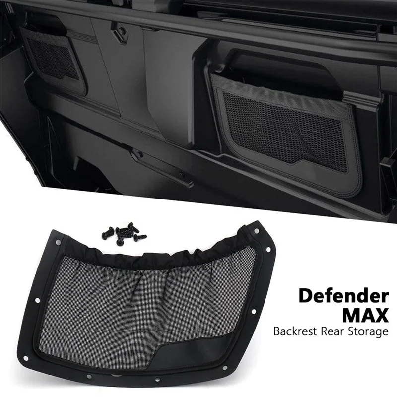 

Unique UTV Front Seat Back Storage Pocket Net Cover Rear String Bag Mesh Holder Black For Can-Am Defender HD7 HD8 HD9 HD10 MAX