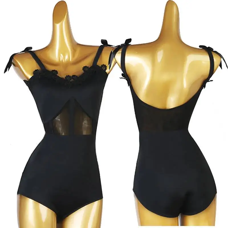 

mesh backless Women's Line Dance Dancewear Tops Samba Party Latin Shirt Adult Female Dance Performance Practice wear Clothes