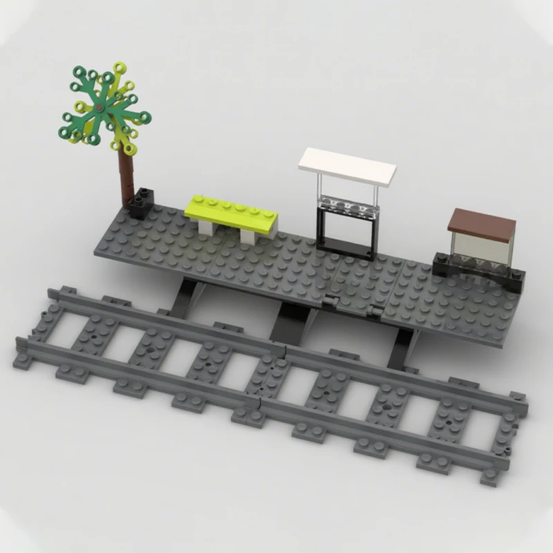255PCS MOC 60337 Alt Build Cab Coach 변환 DIY 모듈식 빌딩 블록 어린이를위한 기차역 모델 장난감