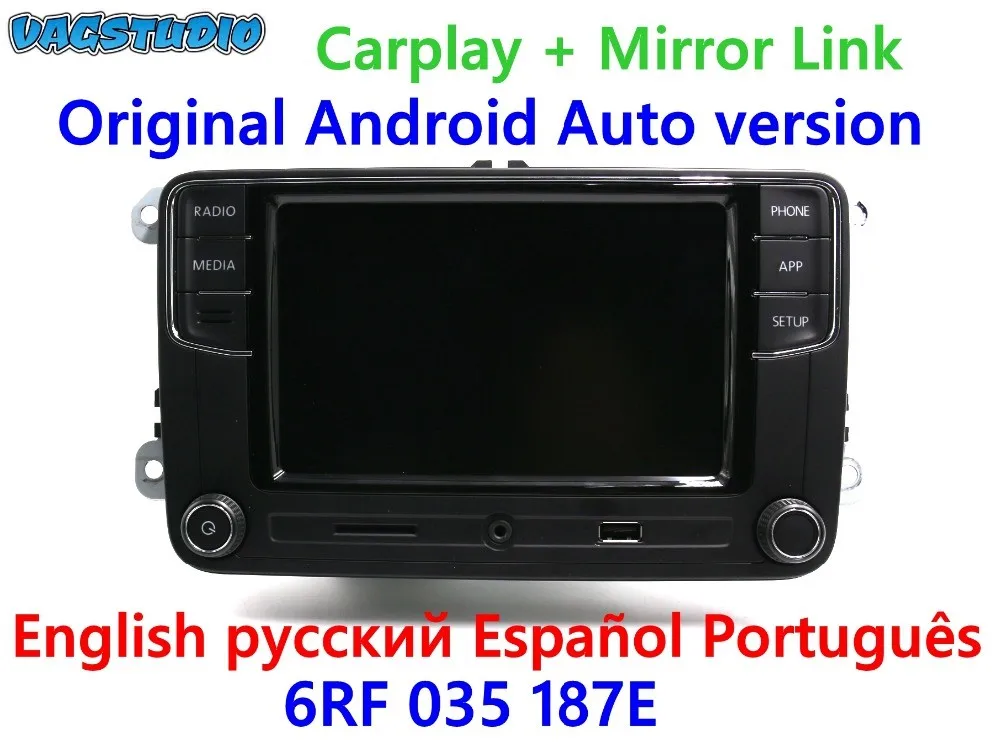 Android Auto CarPlay APP R340G RCD330 RCD330G Plus Car Radio For VW Golf 5 6 Jetta MK5 MK6 CC Tiguan Passat Polo 6RF 035 187E