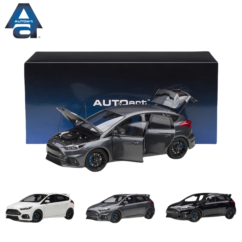 1:18 Ford Focus RS diecast alloy simulation static model, children's collection of display gifts, holiday gifts for friends.