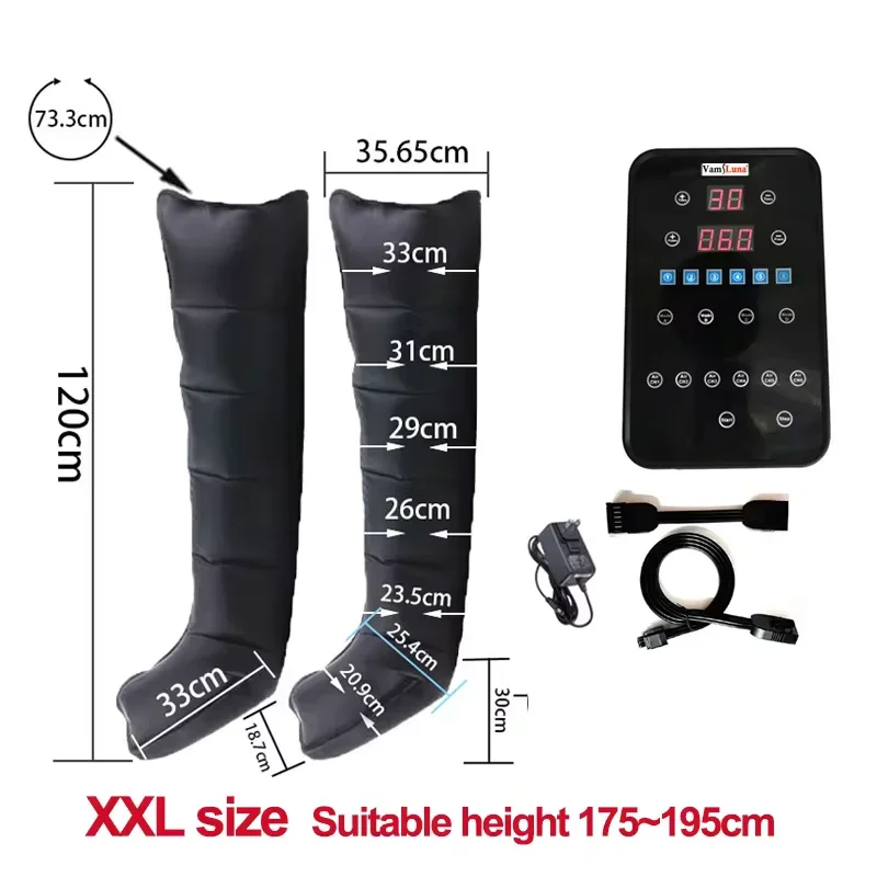 XXL Air Compression Leg Massage 6 Airbag Enlarged Size Version Pneumatic Boots Full Body Lymphatic Drainage Massage System