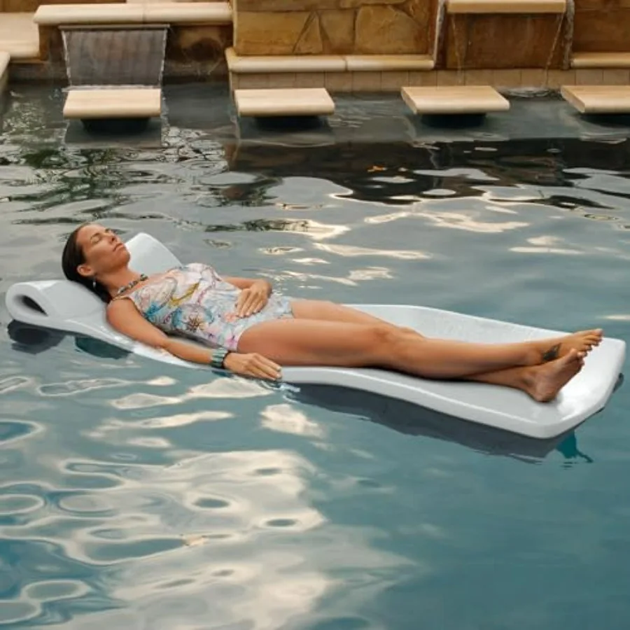 

Texas Recreation Sunray Foam Pool Float for outdoor water fun, white foam material, lightweight and durable, quick-drying surfa