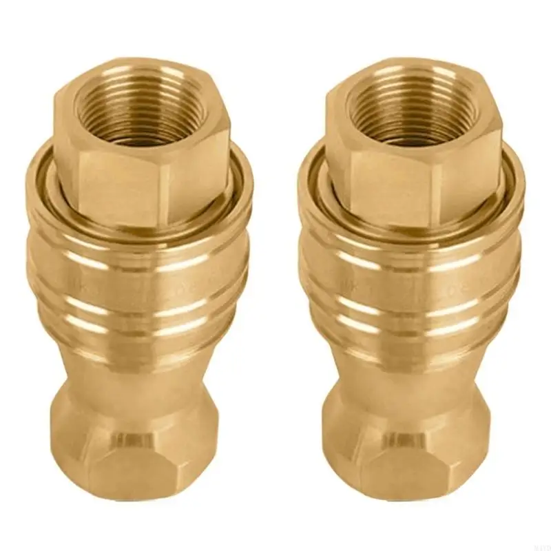 Pack of 4 Global 1/4 Foot Tall Pressure Bronze Quick Separate Couplers Developed for Strong Applications Direct current and M4YD