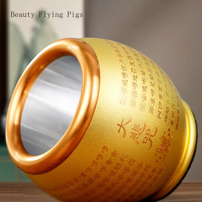 Ceramic Great Compassion Mantra Water Cup Buddhist Hall and Buddhist Utensils Temple Sacrificial Supplies Ome Decor Feng Shui