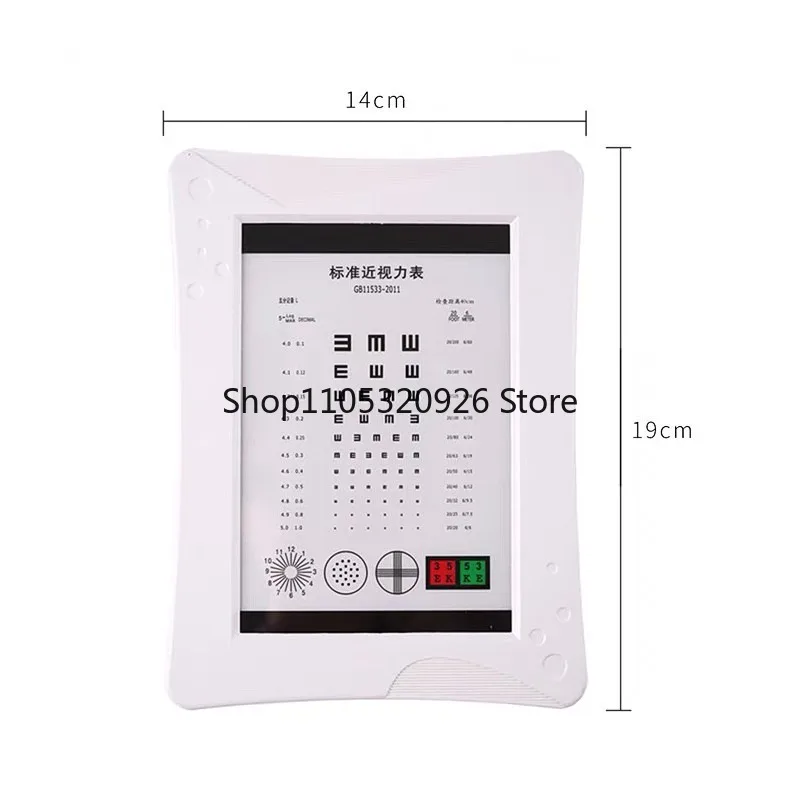 LED Near Vision Chart Light Box Multifunctional Eye Test Device Rechargeable Plug-in for Astigmatism